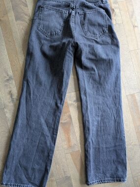 Classic Straight Leg Jeans in Washed Black